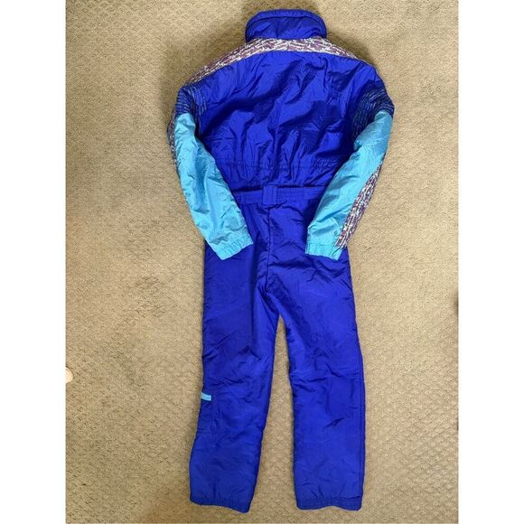 Vintage Kaelin Ski Suit Women’s Small Retro Style Blue Purple - Picture 2 of 6